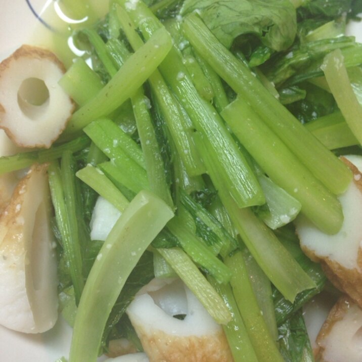 小松菜と竹輪の塩麹炒め